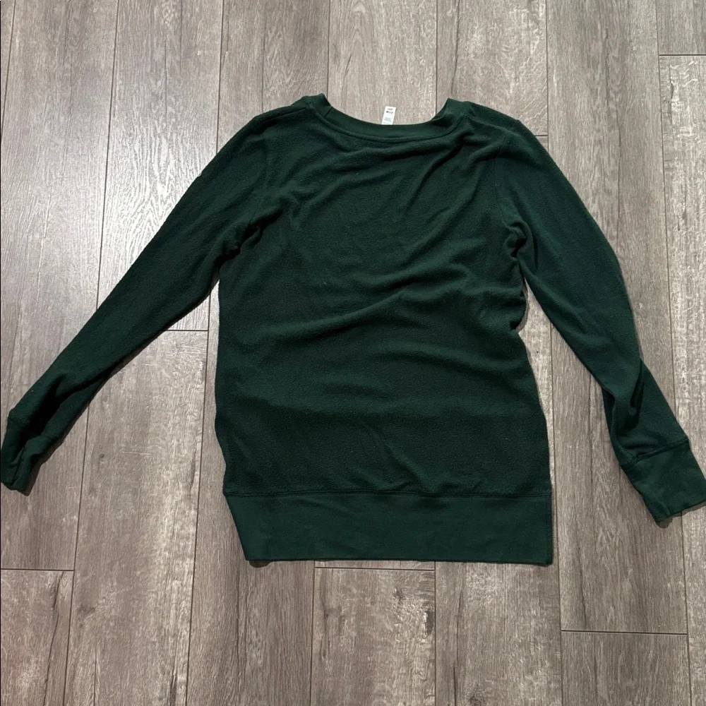 Also yoga glimpse forest green pullover sweater S